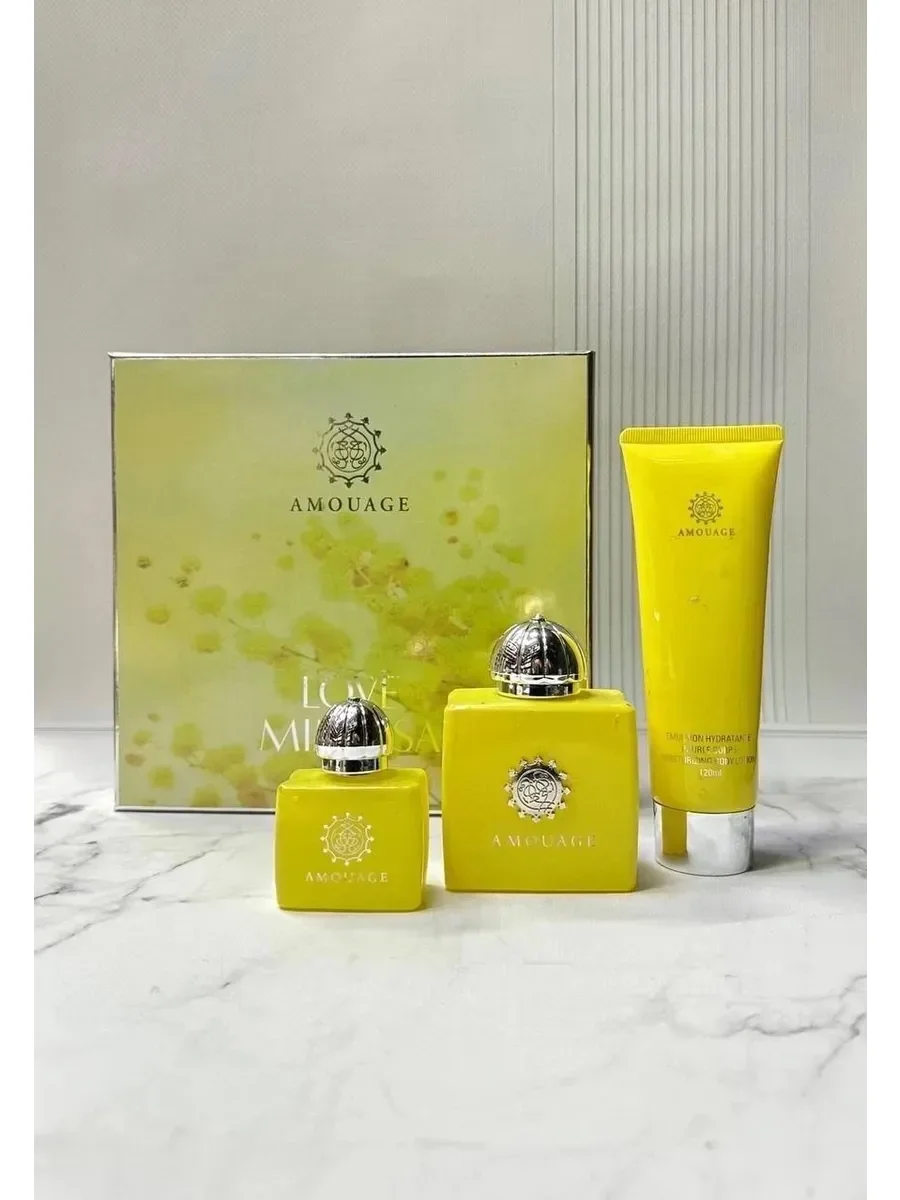 Подарочный набор духи Amouage Love Mimosa 3 в 1 женские - миниатюра 4