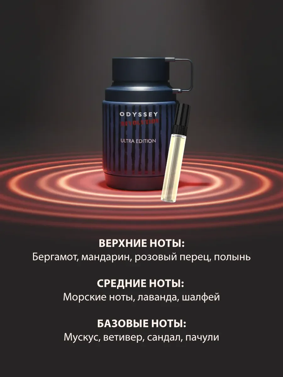 Арабские духи женские, мужские Odyssey Revolution 5ml - миниатюра 3