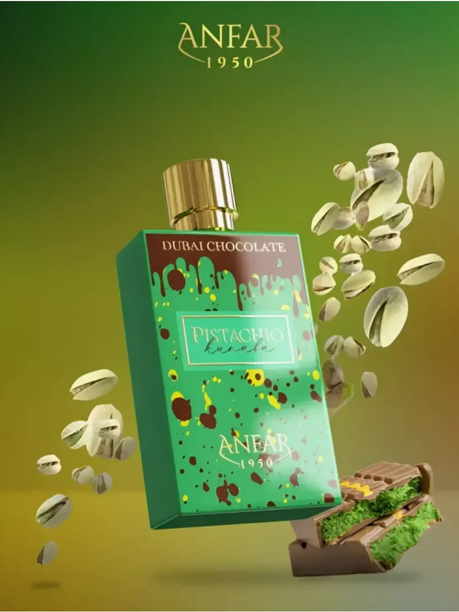 Духи Anfar Pistachio Kunafa Dubai Chocolate,80 мл - миниатюра 4