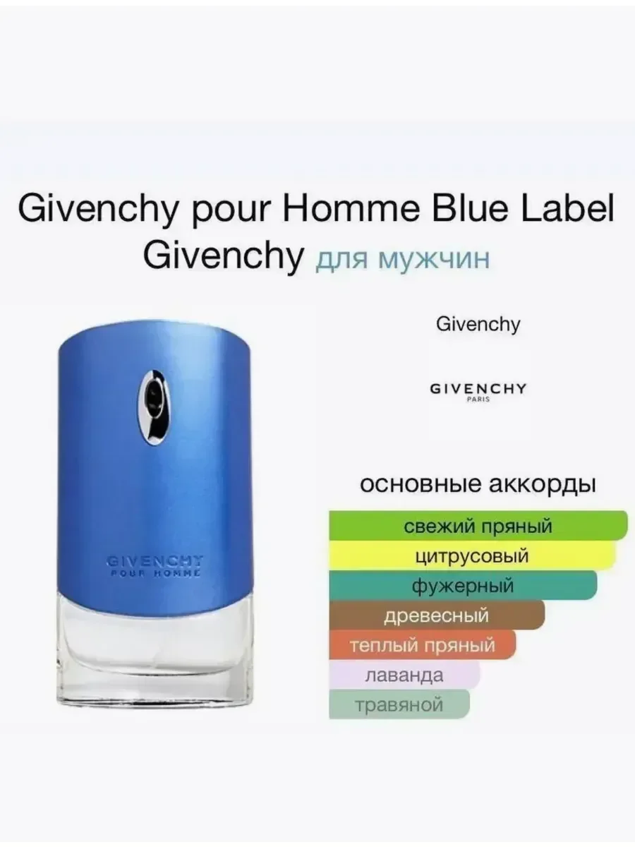 Духи Givenchy Pour Homme Blue Label 100 ml - миниатюра 3