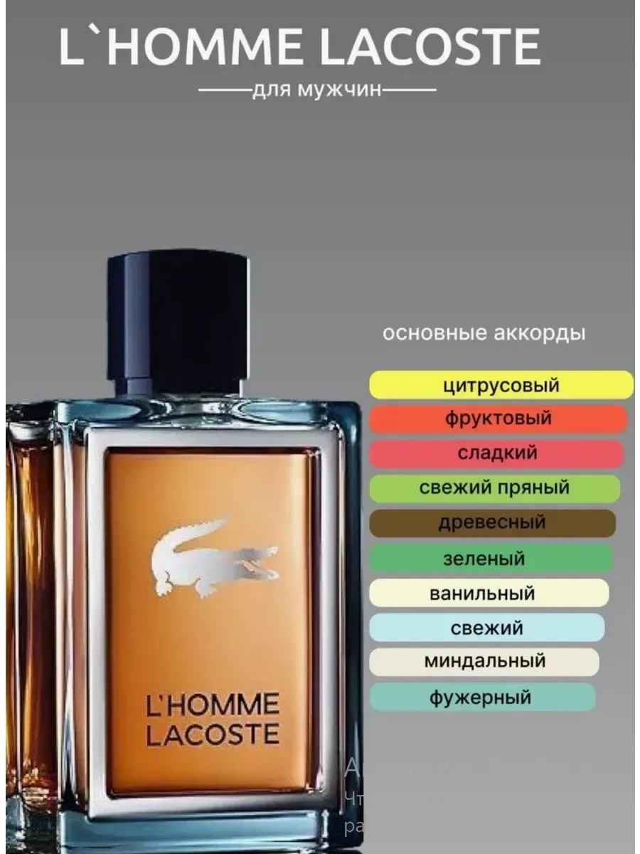 Духи Lacoste L’Homme мужской 100 мл - миниатюра 2