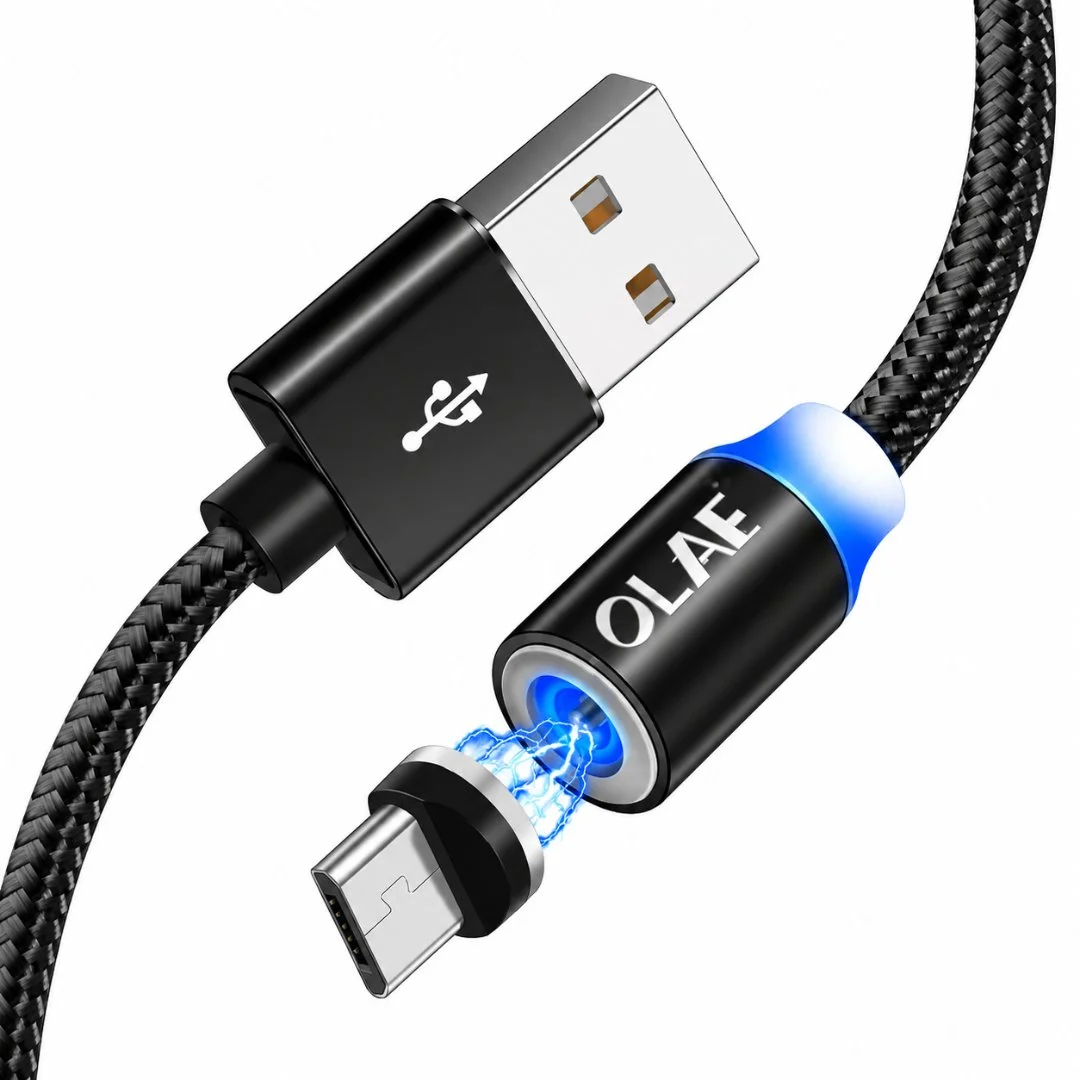 Магнитный Кабель OLAF, Micro USB, 1м, Черный - изображение 1