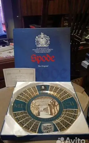 Фарфоровая Тарелка Spode Коллекционная Vintage
