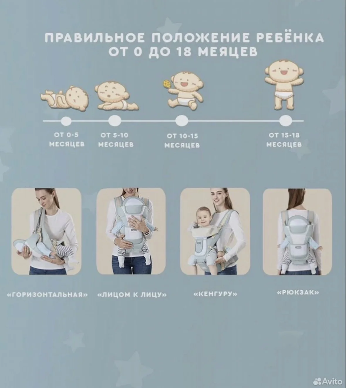 Рюкзак-переноска Aixintu. Кенгуру-слинг - миниатюра 5