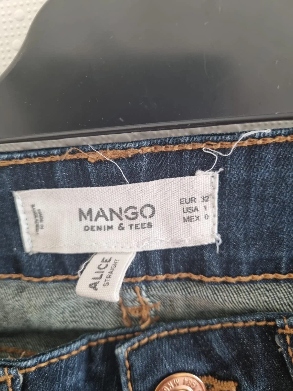 Джинсы темно-синие Mango EUR32 - миниатюра 3