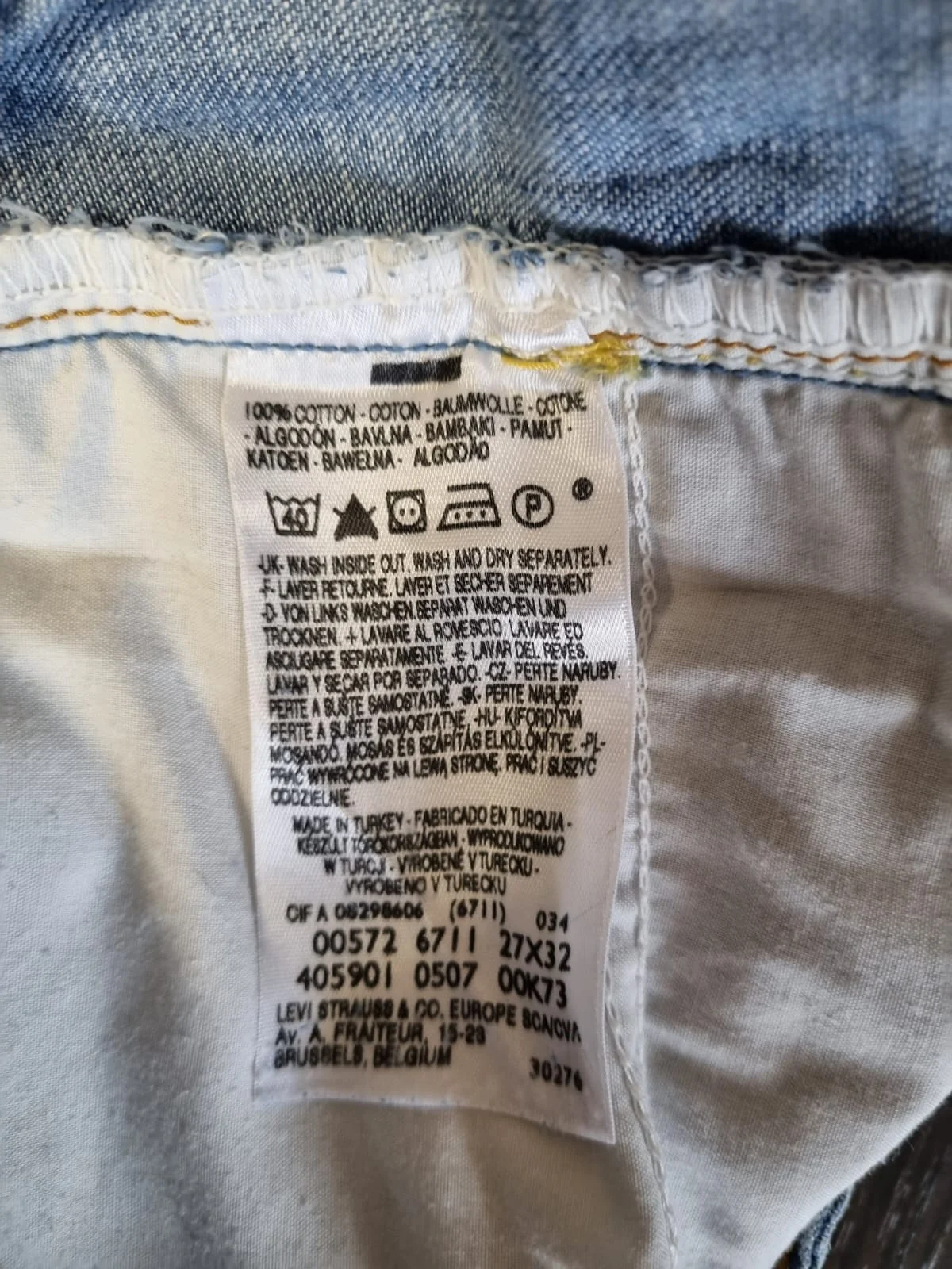 Джинсы женские Levis размер 27x32 - миниатюра 5