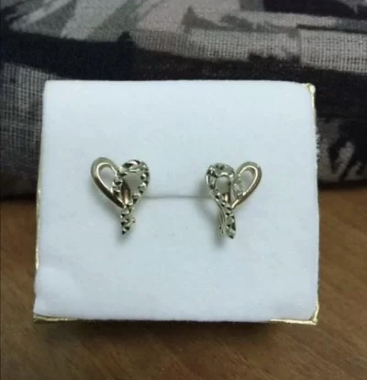 Серьги Сердечки Золотые