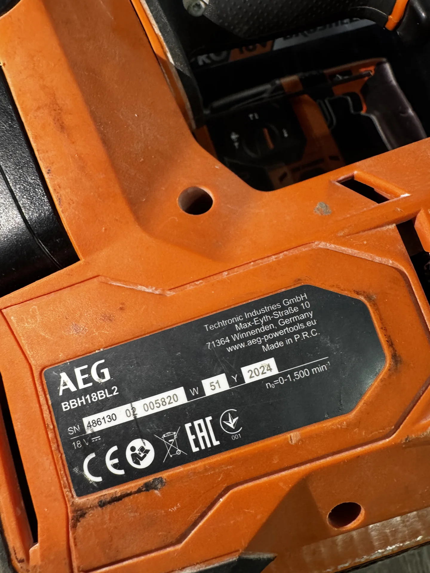 Перфоратор AEG с аккамулятором - миниатюра 6