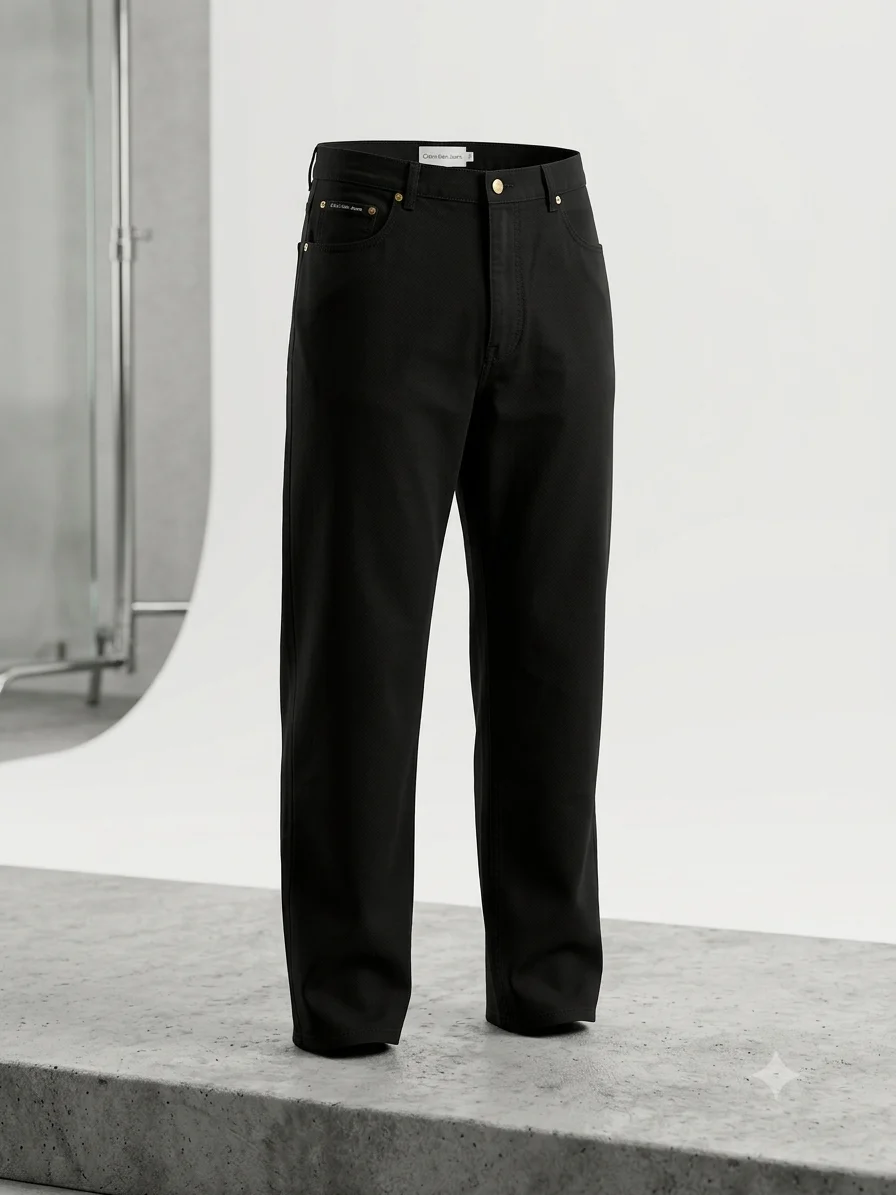 Джинсы Calvin Klein Черные Прямые W38 (Размер 54) - миниатюра 4