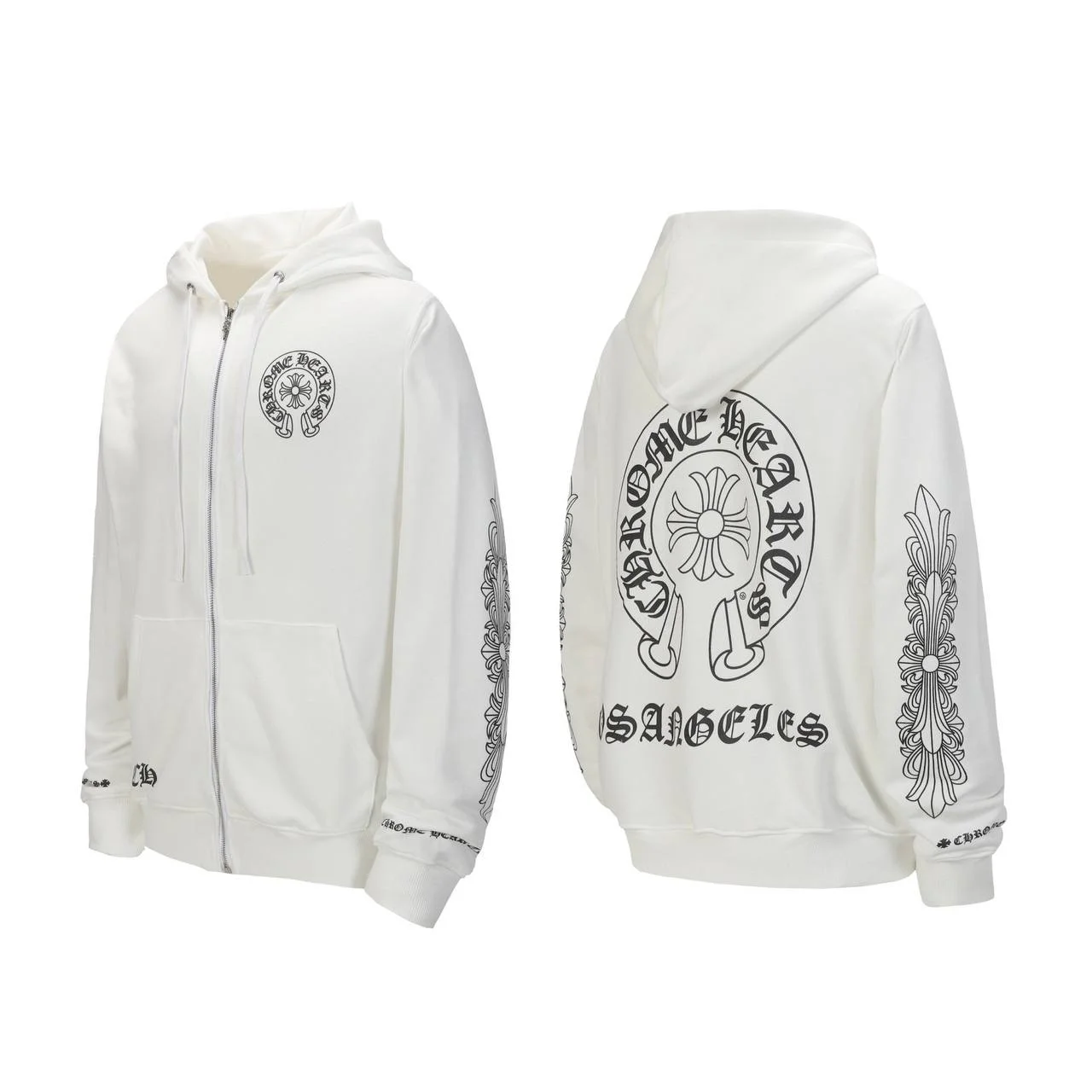 Худи Chrome hearts белая - миниатюра 3