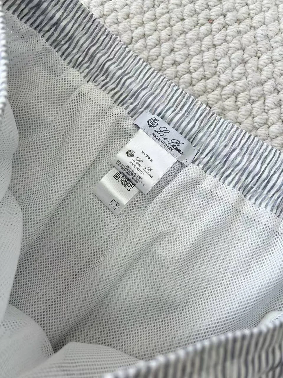 Шорты loro piana белые плавательные - миниатюра 6