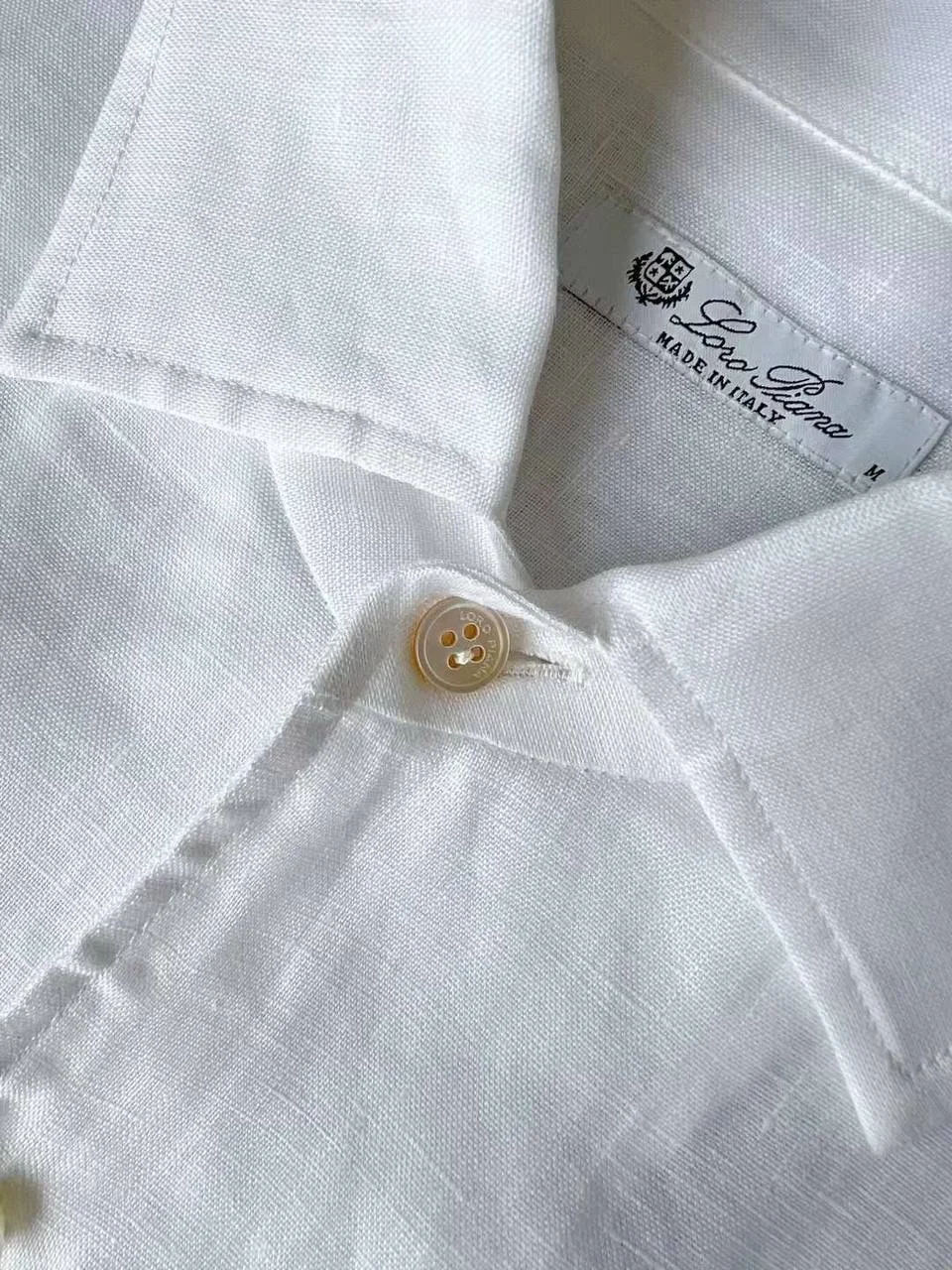 Рубашка белая loro piana - миниатюра 8