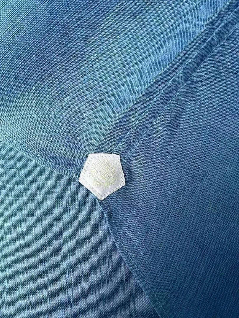 Рубашка белая loro piana льняная - миниатюра 8