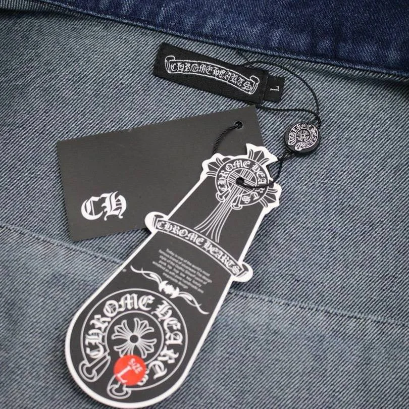 Джинсовка chrome hearts синяя - миниатюра 8