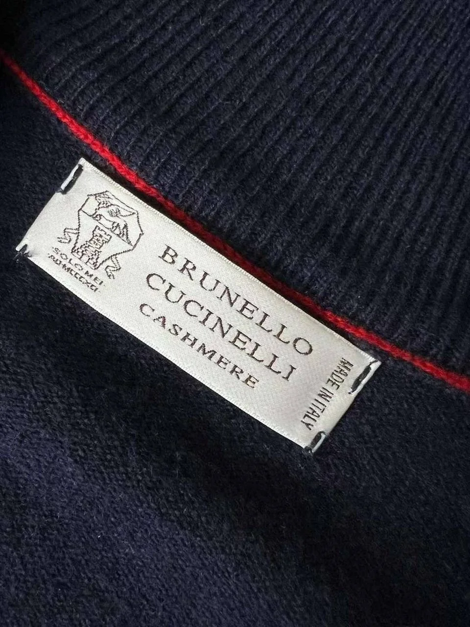 Свитер brunello cucinelli синий (тёмно-синий) - миниатюра 7