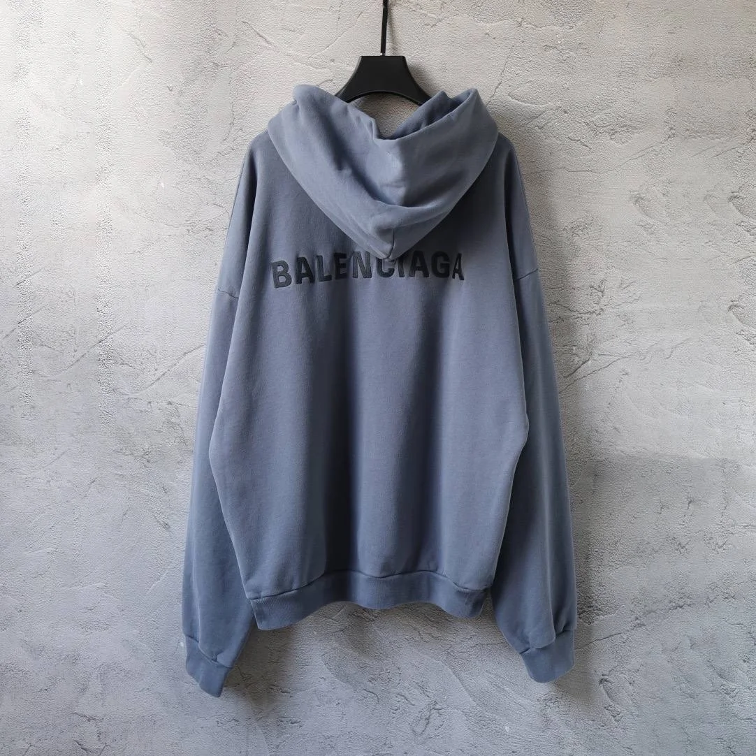 Худи balenciaga синяя - миниатюра 3