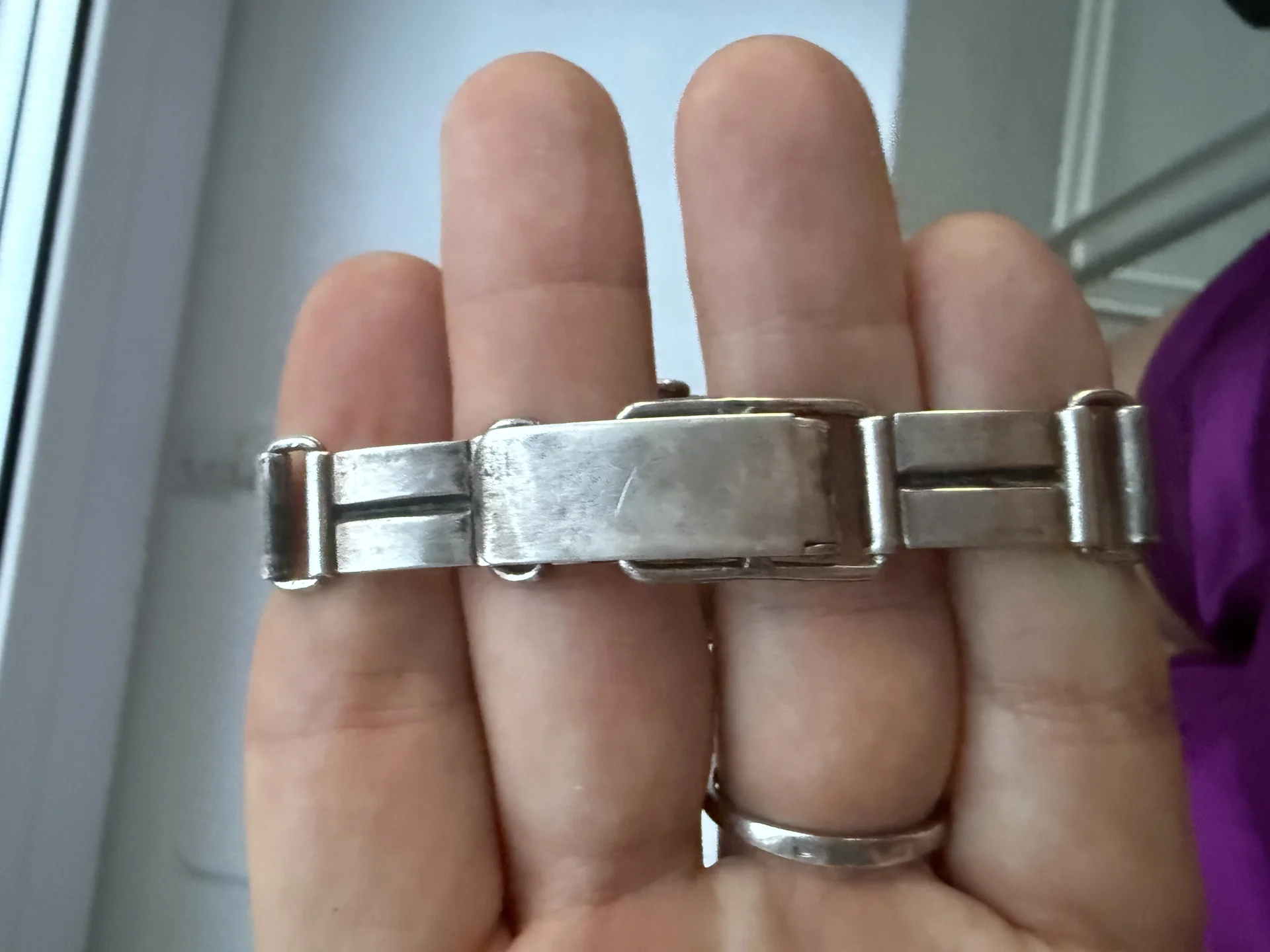 Винтажные серебряные кварцевые часы Osin 925 проба - миниатюра 5