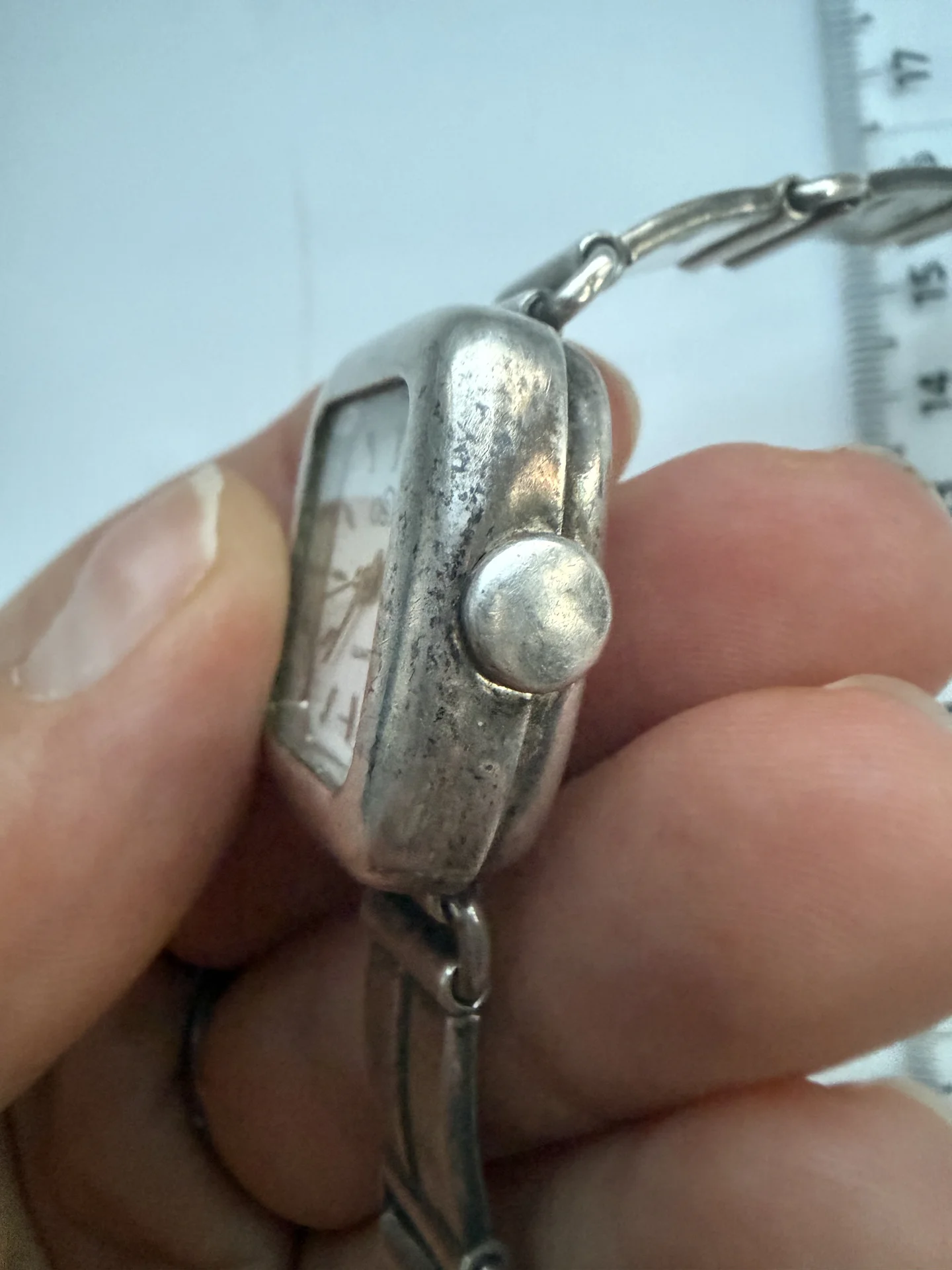 Винтажные серебряные кварцевые часы Osin 925 проба - миниатюра 11