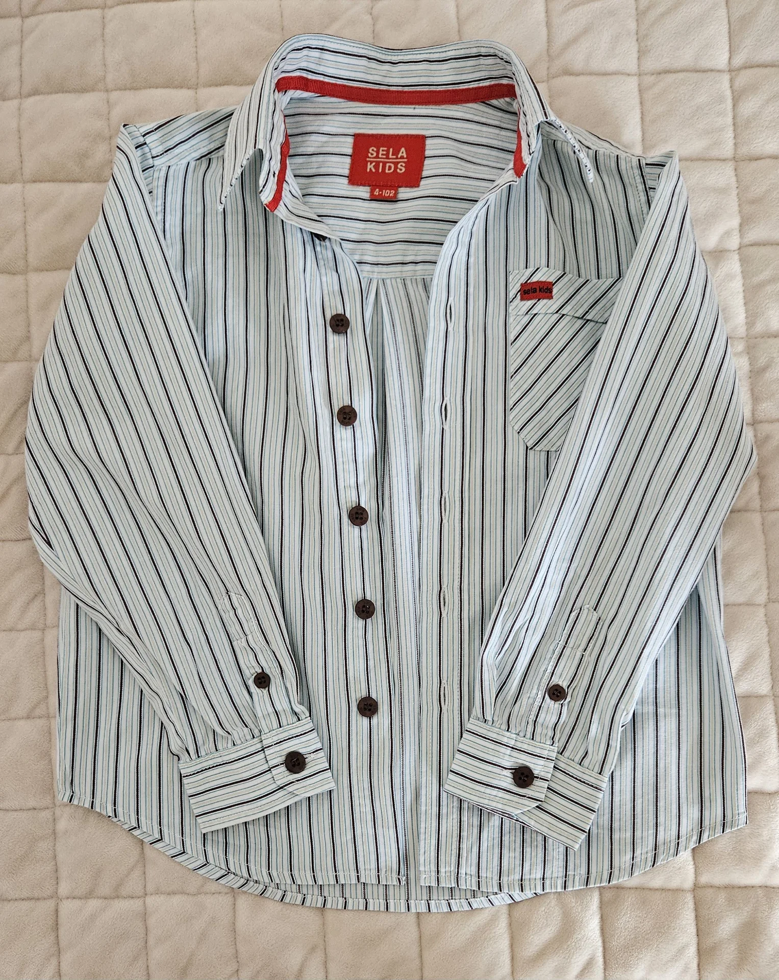 Состояние новой рубашка хлопок Sela Kids р.98-104 - миниатюра 4