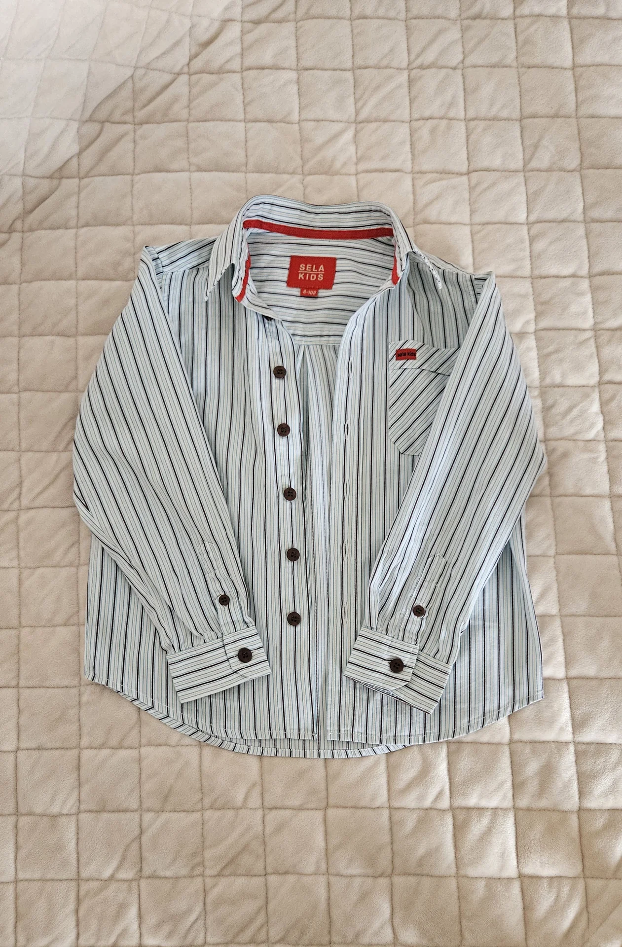 Состояние новой рубашка хлопок Sela Kids р.98-104 - миниатюра 5