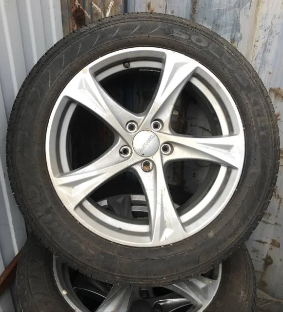 Шина R18 235/55 Kumho Solus KL21 100H M+S (диск--18X71/2J, Haval H2 2021) б/у - миниатюра 2