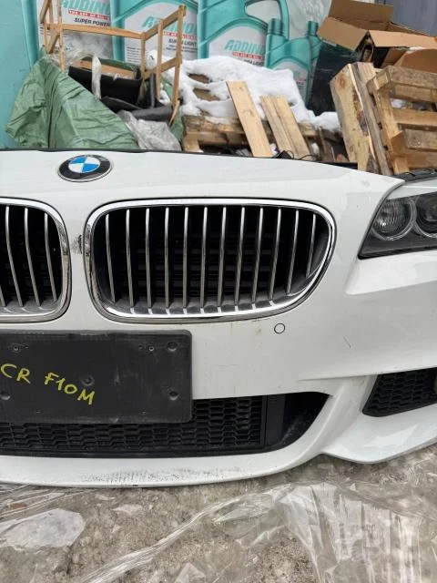 Ноускат BMW 5-serie F10/F11 M пакет 2009-2016 (ДО 10/2012 ГОДА ПОД ОМЫВАТЕЛЬ ФАР ПОД ПАРКТРОНИК) б/у - миниатюра 3