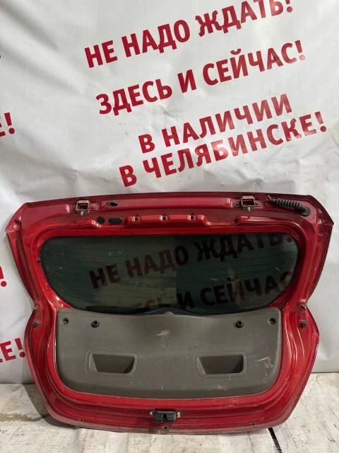 Дверь багажника Hyundai Solaris 2010-2017 (КРАСНАЯ ХЭТЧБЕК) б/у - миниатюра 2