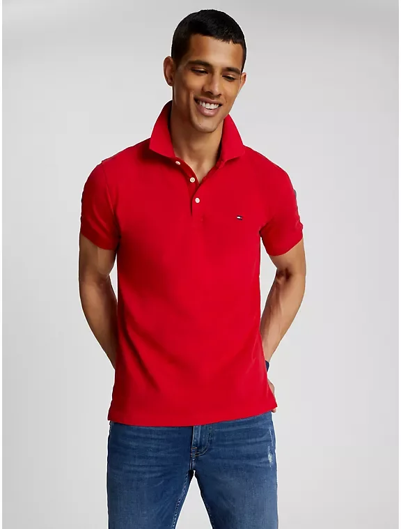 Мужское поло Tommy Hilfiger SlimFit оригинал - миниатюра 2