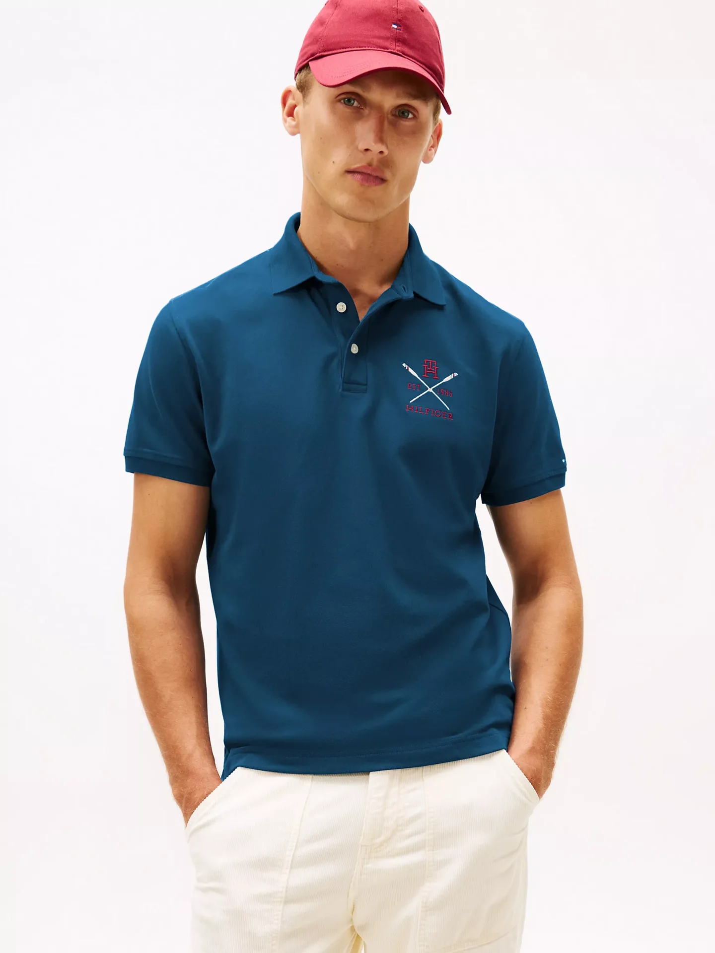 Мужское поло Tommy Hilfiger SlimFit оригинал - изображение 1