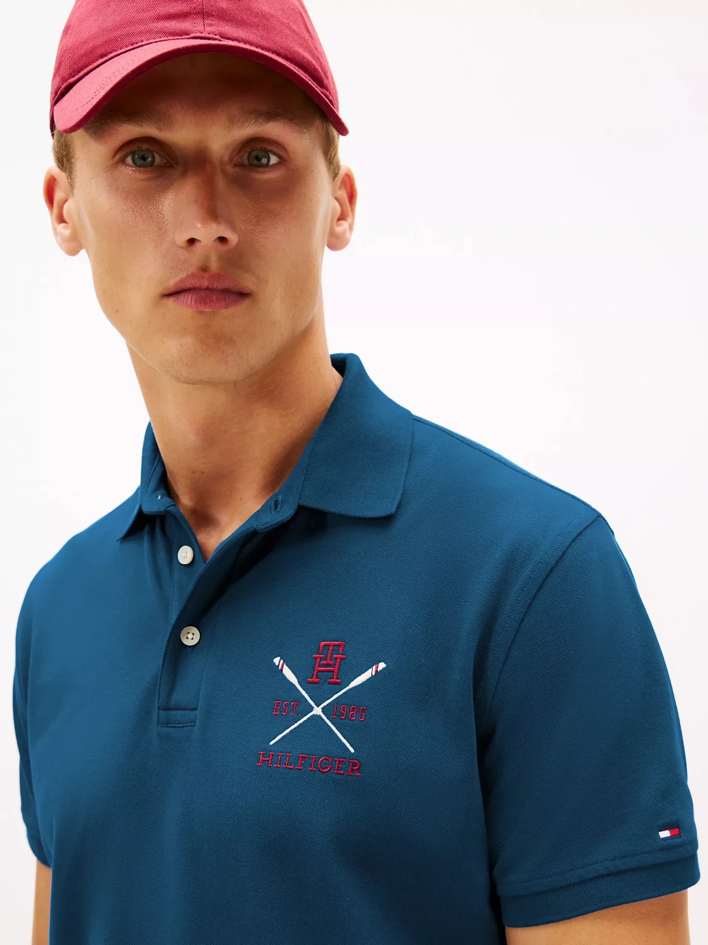 Мужское поло Tommy Hilfiger SlimFit оригинал - миниатюра 5