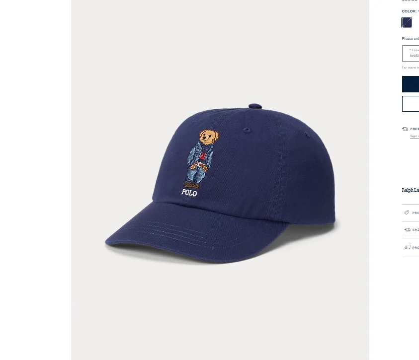 Бейсболка Ralph Lauren Polo Bear оригинал - изображение 1