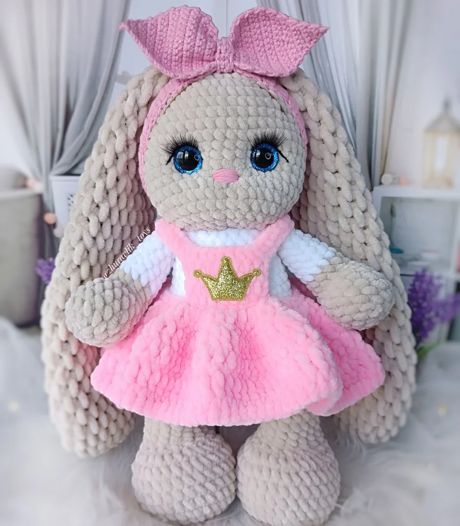 Вязаная игрушка с метрикой, игрушки ручной работы - миниатюра 2