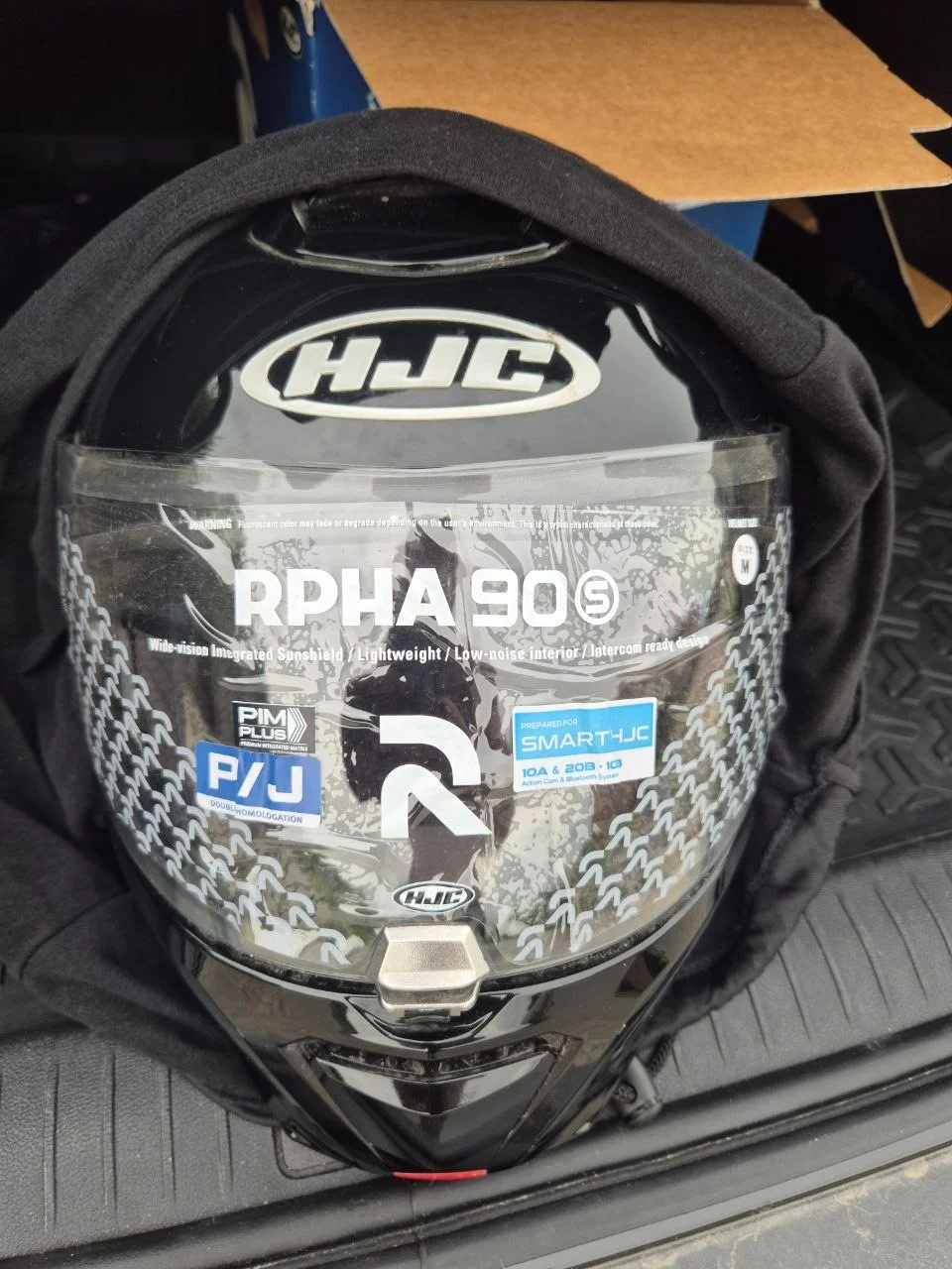 Мотошлем модуляр HJC rpha 90S Metal Black (M) - изображение 1