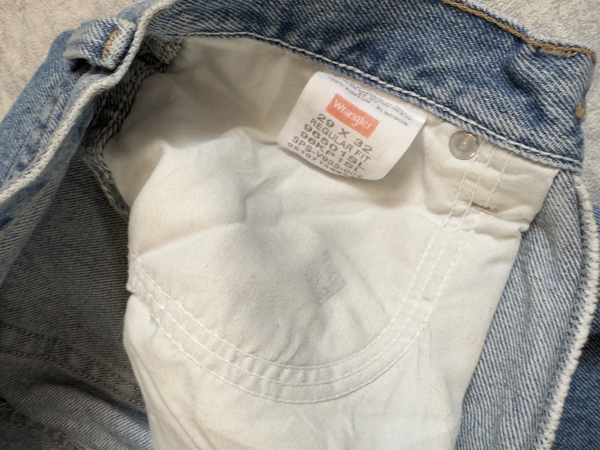 Джинсы винтаж Wrangler Regular Fit 29x32 - миниатюра 5