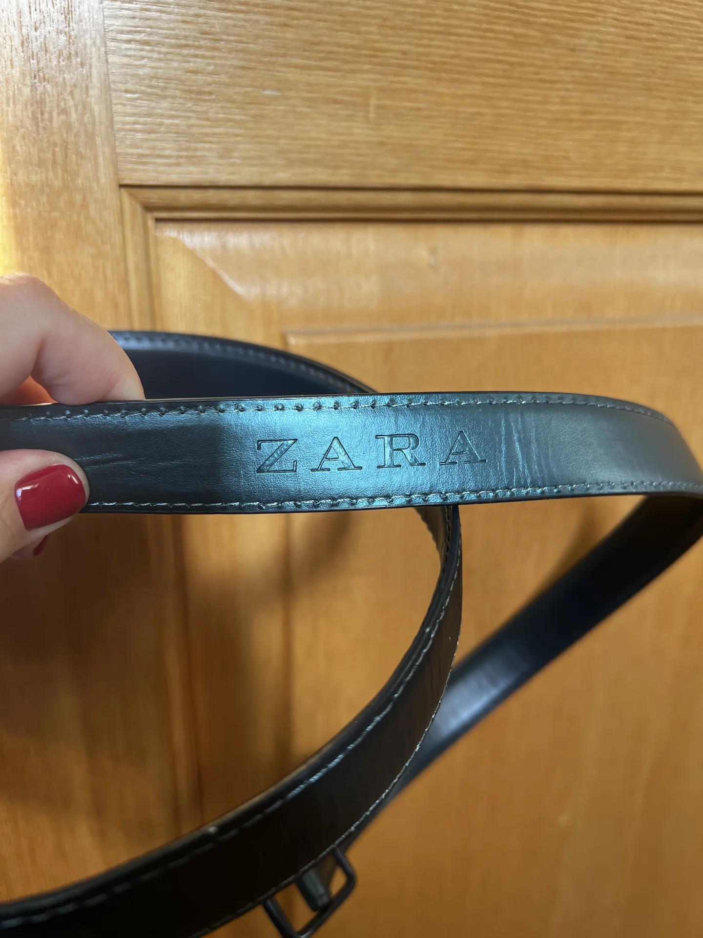 Ремень кожаный Zara - миниатюра 2