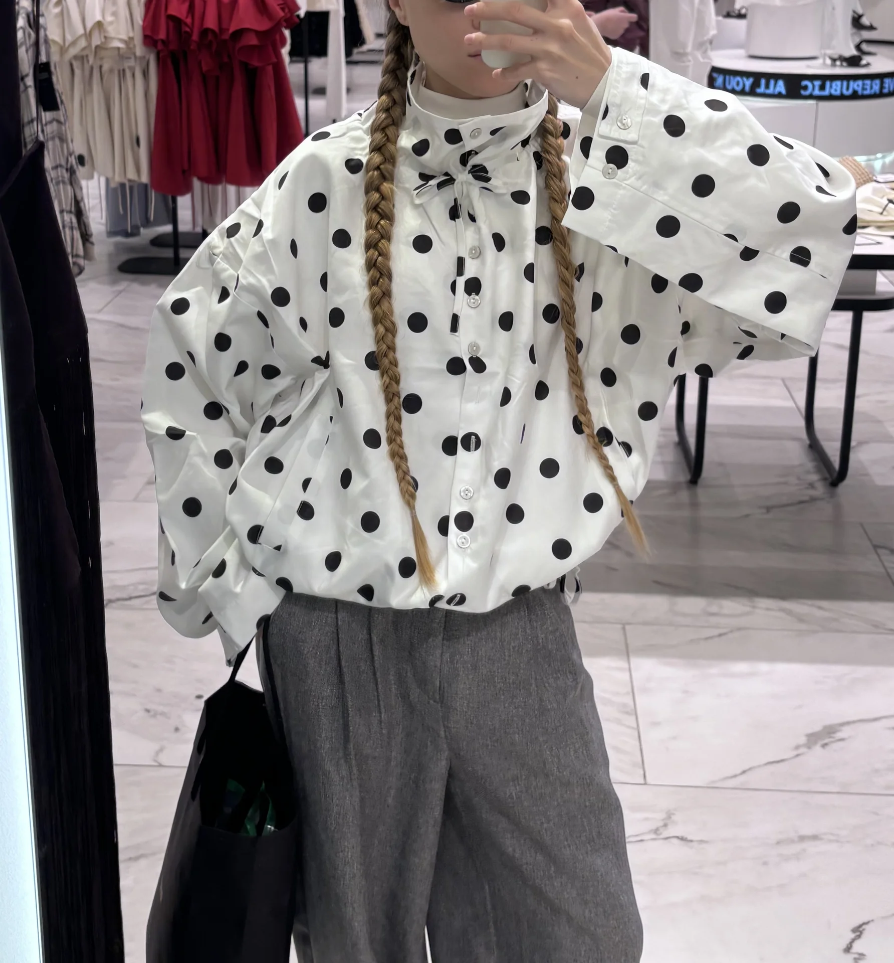 Куртка ветровка новая в горошек тренд zara - миниатюра 2