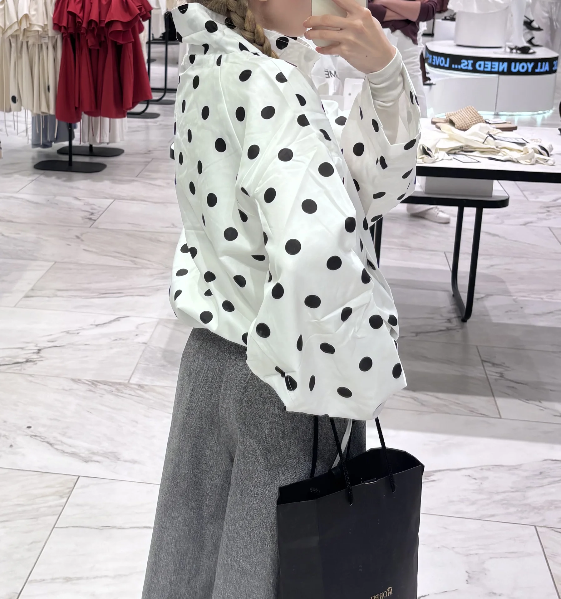 Куртка ветровка новая в горошек тренд zara - миниатюра 4