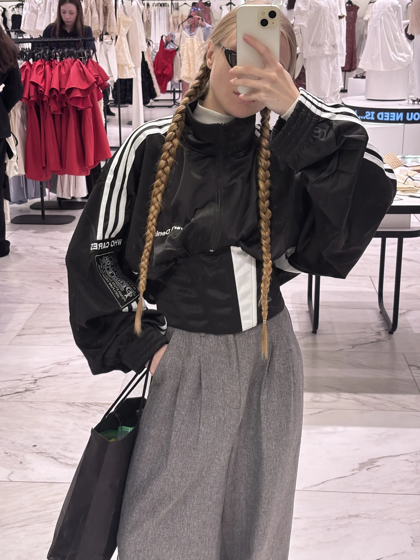 Олимпийка с корсетом новые в стиле adidas - миниатюра 3