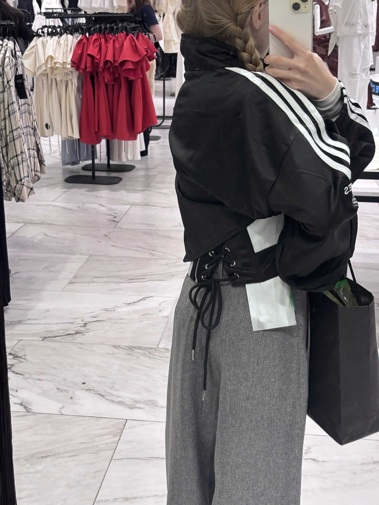 Олимпийка с корсетом новые в стиле adidas - миниатюра 5