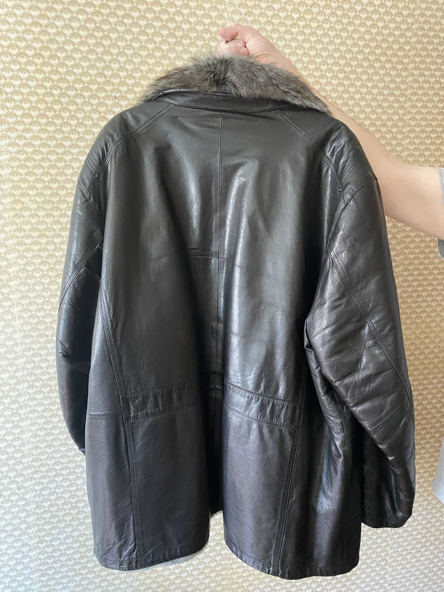 Куртка мужская зимняя кожаная с мехом 2XL-3XL - миниатюра 4