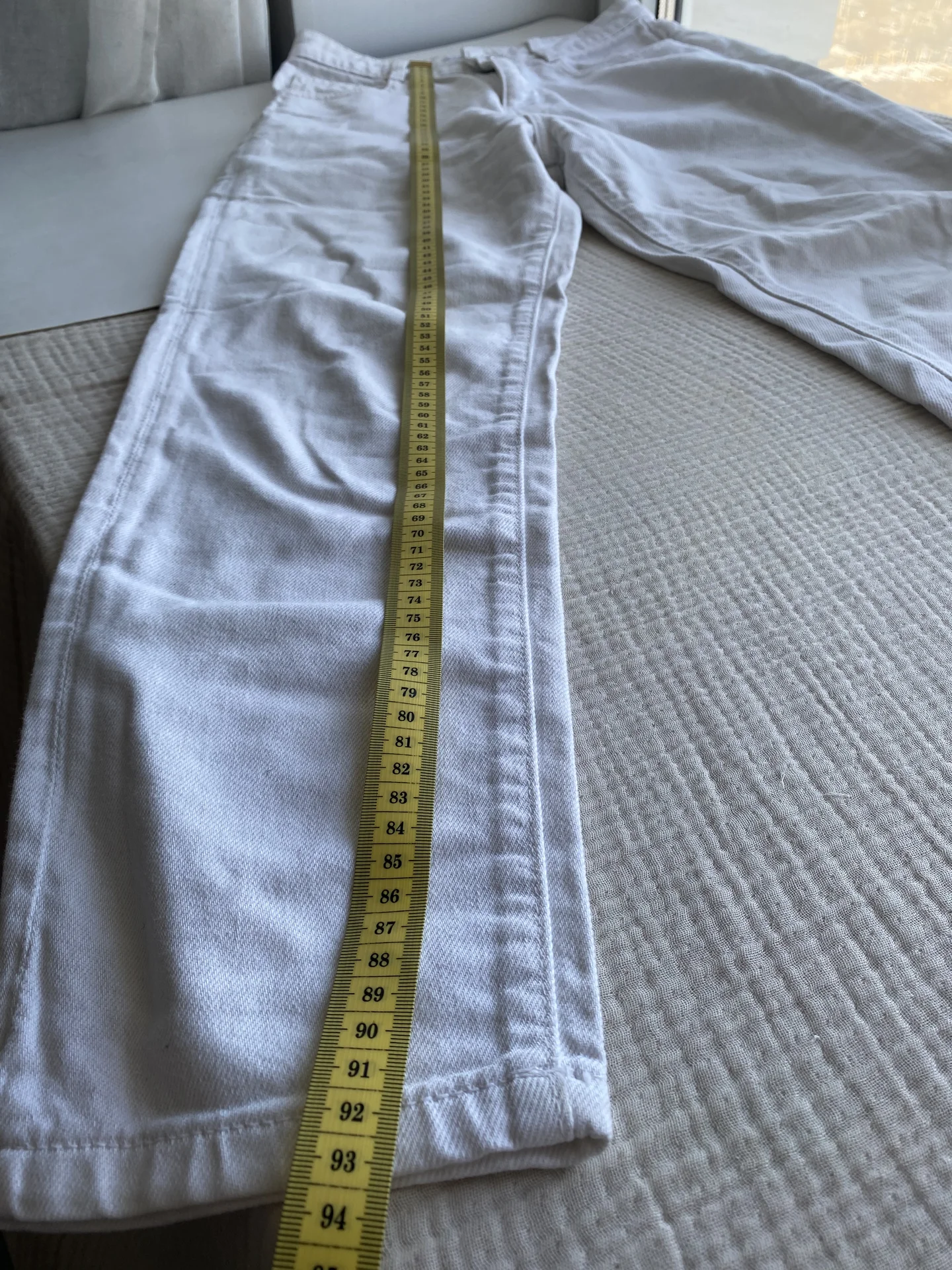 Джинсы бананы Zara белые 42 (S) - миниатюра 4