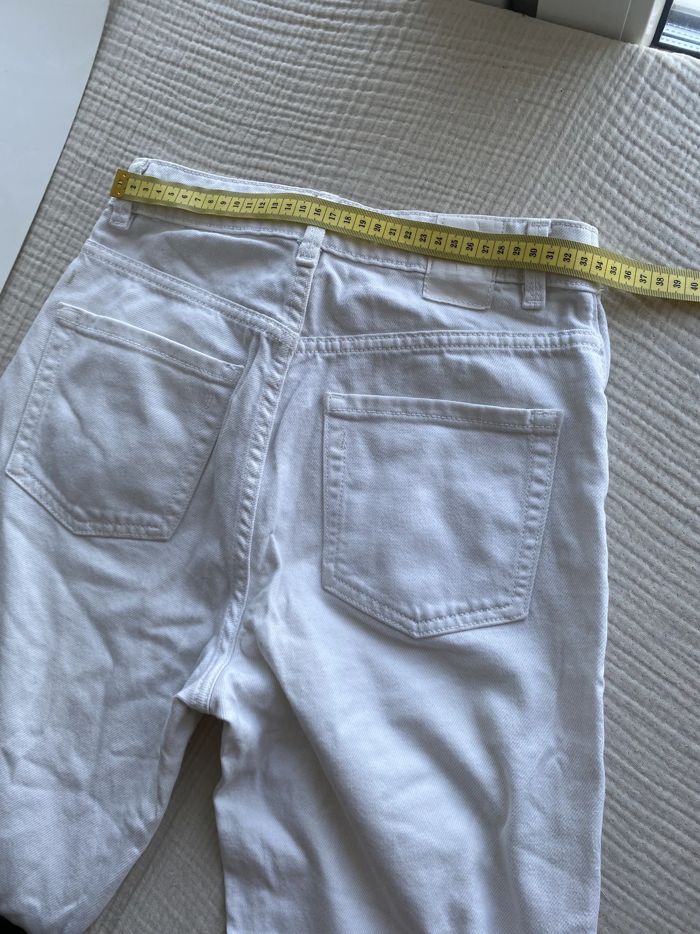 Джинсы бананы Zara белые 42 (S) - миниатюра 6