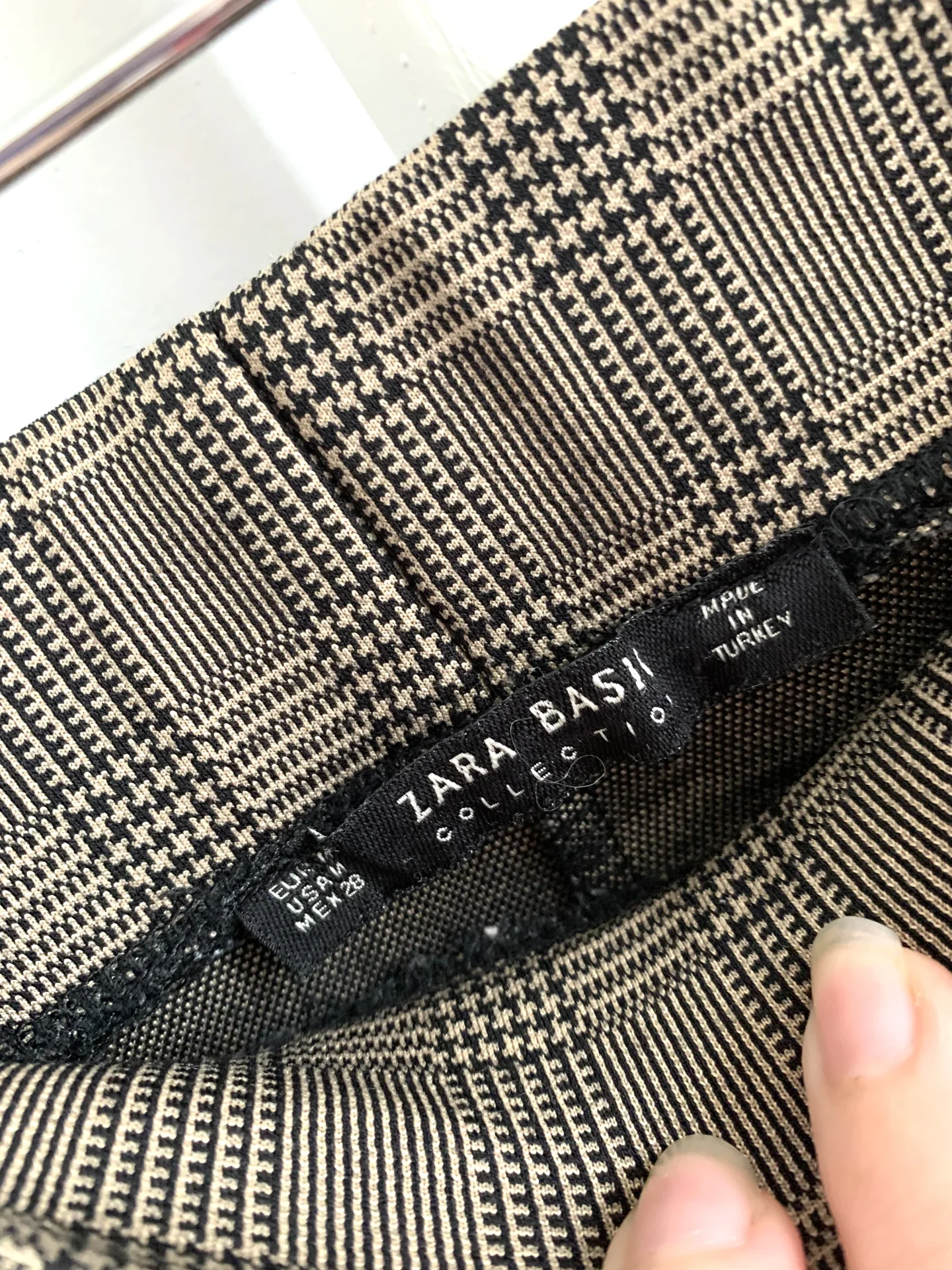 Брюки в клетку Zara с лампасами - миниатюра 2