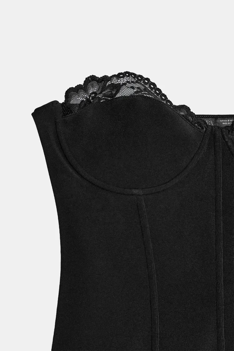 Zara топ на косточках - миниатюра 4