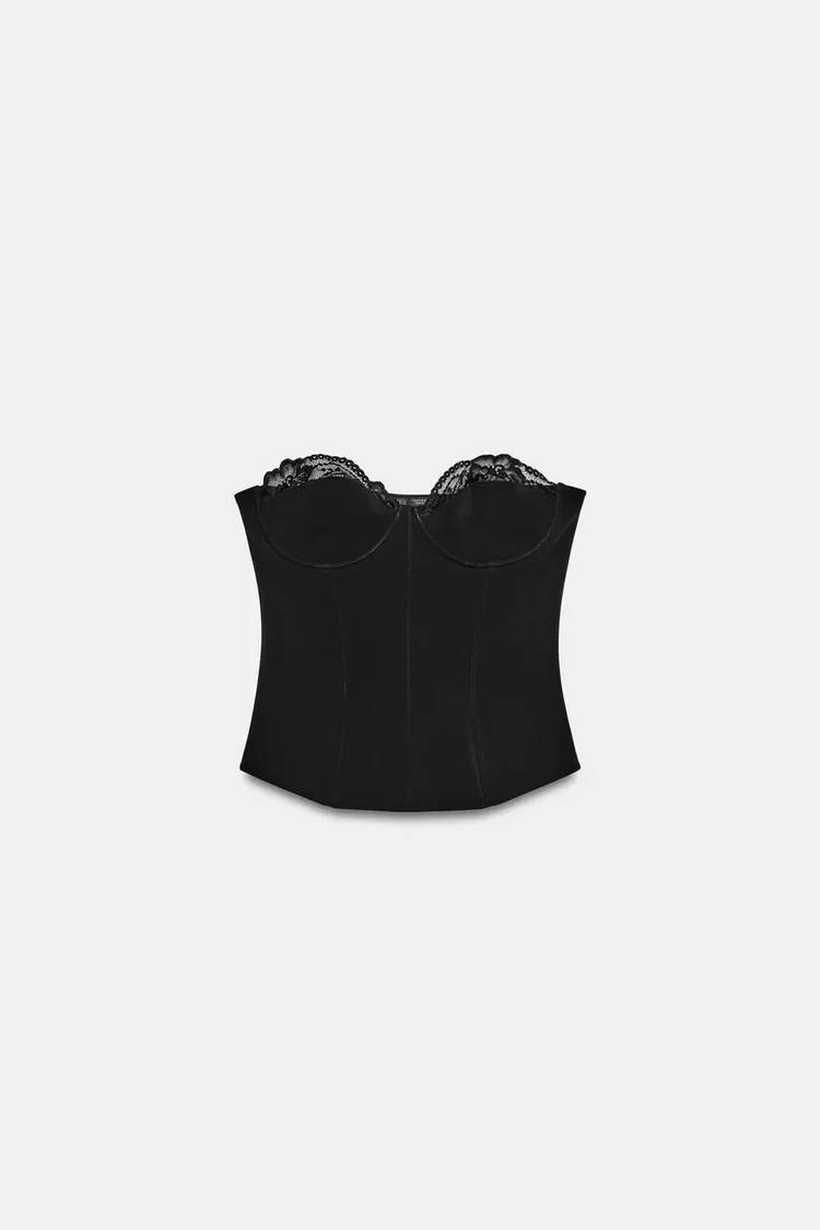 Zara топ на косточках - миниатюра 5