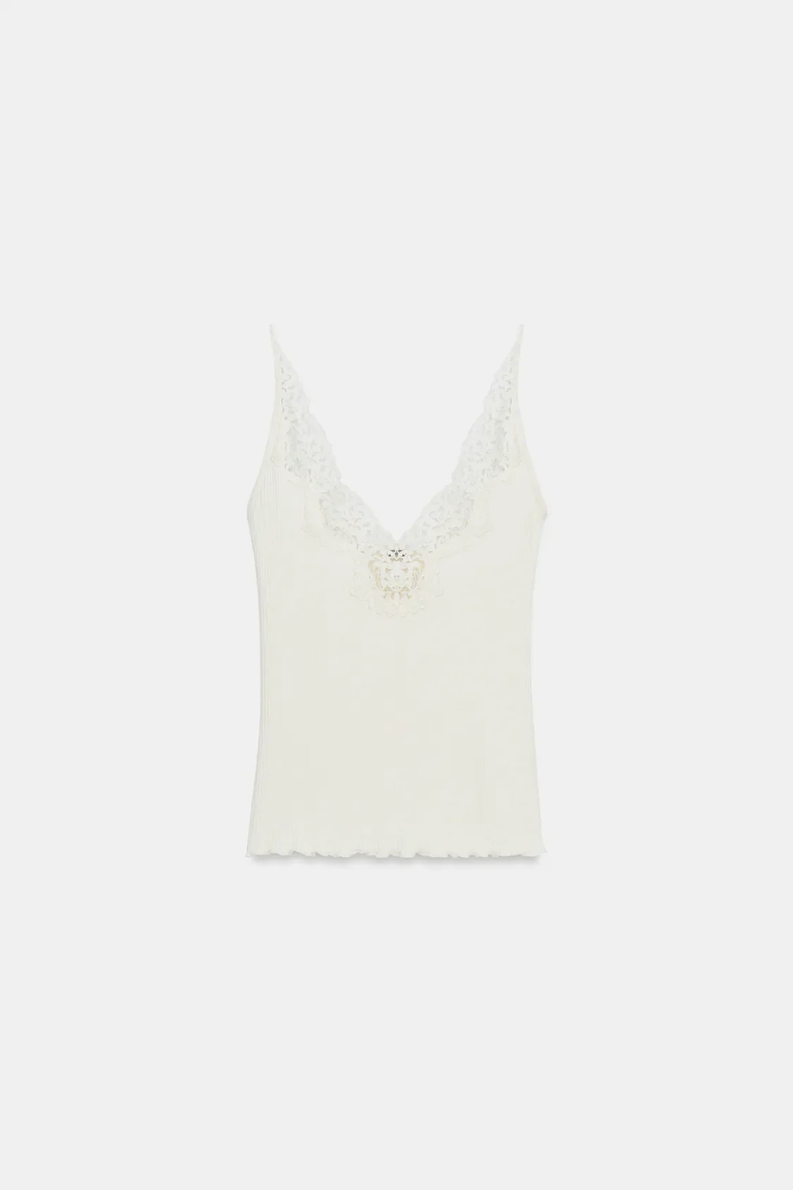 Zara топ с V-образным вырезом - миниатюра 3