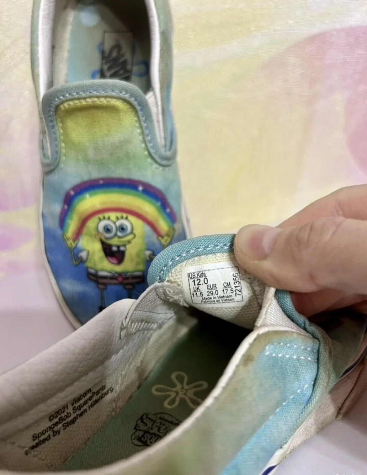 Слипоны Vans x Spongebob 29 оригинал - миниатюра 7