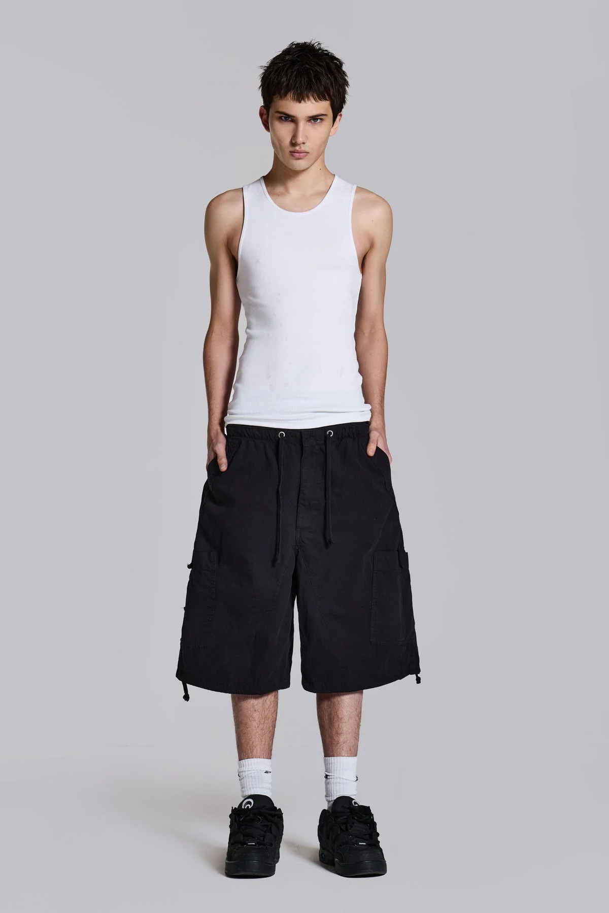 Шорты карго Jaded London Black Parachute - изображение 1