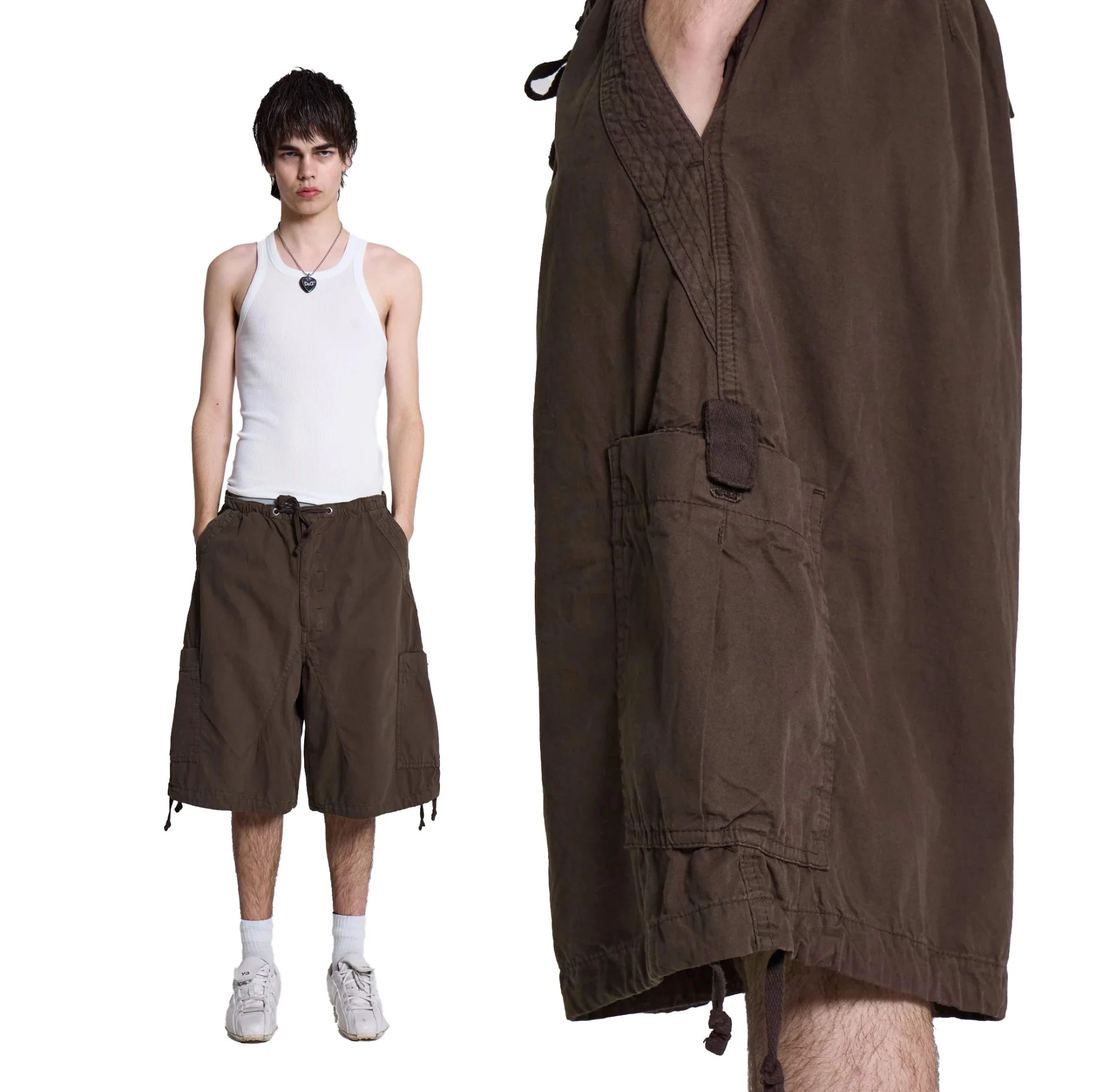 Шорты карго Jaded London Khaki Parachute - миниатюра 5