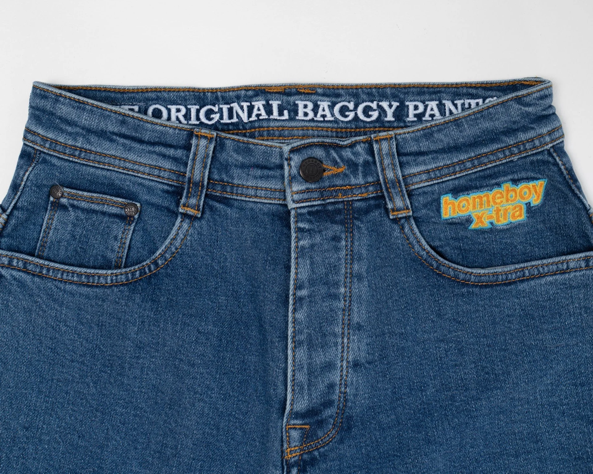 Джинсы широкие HomeBoy x-tra MONSTER Denim Washed Blue - миниатюра 3